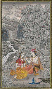 Radha and Krishna hand-drawing (Photo credit: Wikipedia)